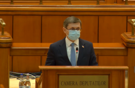 Igor Grosu în Parlamentul României: Hai să dăm mână cu mână, ca să construim un viitor comun
